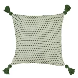 Image of Ezra Embroidered Cushion Sage, Sage / 50 x 50cm / Polyester Filled