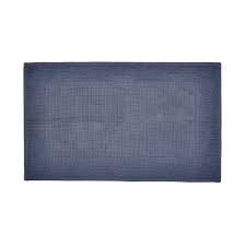 Image of Bedeck of Belfast Blue Cotton 'Noi' Bath Mat - Bath mat 90 x 50cm