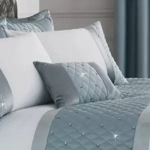 Image of Catherine Lansfield Duck Egg Sequin Cluster Filled Cushion Blue