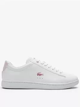 Image of Womens Lacoste Carnaby Leather Trainers Size 7 UK White