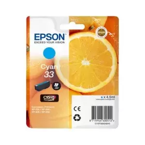 Image of Epson Oranges 33 Cyan Ink Cartridge