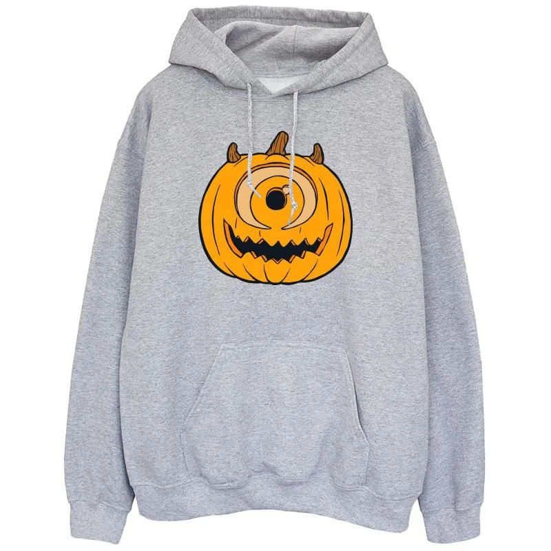 Image of Disney Men Pumpkin Halloween Hoodie in Grey Size: Small Grey S Male 5063376634632