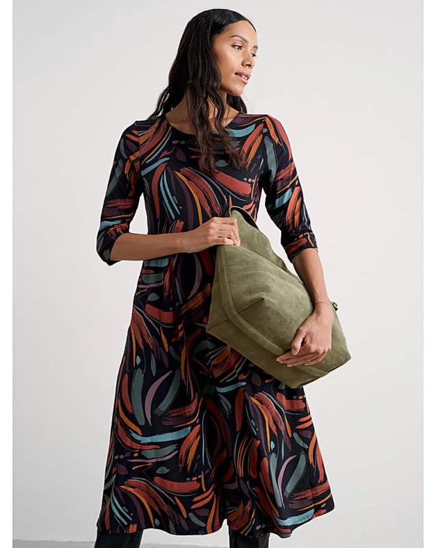 Image of Seasalt Seasalt Cornwall Veronica Dress Navy Multi - Seasalt - Size: 16 Navy Multi Female 16 PV67005