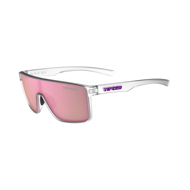 Image of Tifosi Sanctum Single Lens Sunglasses Satin Clear unisex One Size