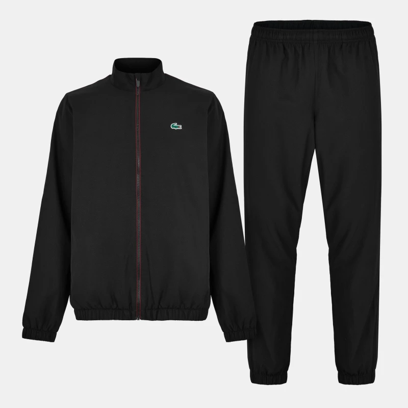Image of Lacoste Mens Tape Tracksuit Top Black/Expresso male XS