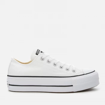 Image of Converse Womens Chuck Taylor All Star Lift Ox Trainers - White/Black/White - UK 8
