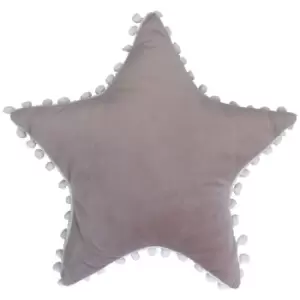 Image of Little Furn. Star Pom Pre-filled Cushion Polyester Blush/White