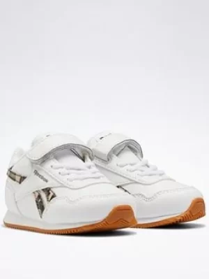 Image of Reebok Royal Classic Jogger 3 Shoes, White/Green, Size 8.5 Younger