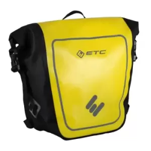 Image of ETC Arid Waterproof Roll top Pannier 18L Black Yellow