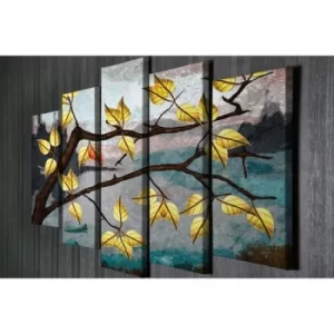 Image of BC91 Multicolor Decorative Canvas Painting (5 Pieces)
