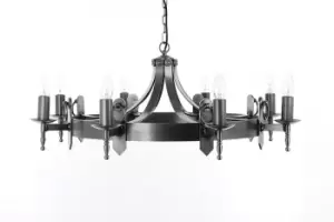 Image of Mitre 8 Light Sterling Ceiling Pendant Light