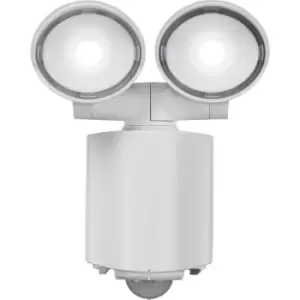 Image of 230V IP55 Twin Spot LED Security Light - White - FL16AW - Knightsbridge