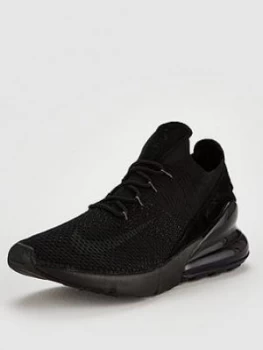 Image of Nike Air Max 270 Flyknit Black Grey Size 7 Men