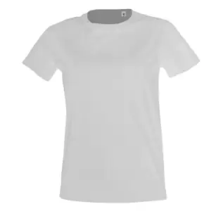 Image of SOLS Womens/Ladies Imperial Fit Short Sleeve T-Shirt (M) (White)