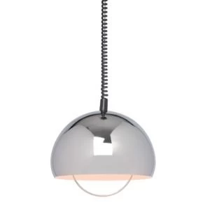 Image of Zodiac Dome Chrome effect Pendant ceiling light