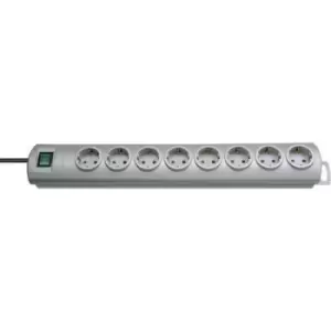 Image of Brennenstuhl 1153390128 Power strip (+ switch) 8x Silver PG connector