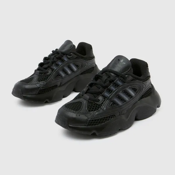 Image of adidas Black ozmillen Junior trainers Black UK 11