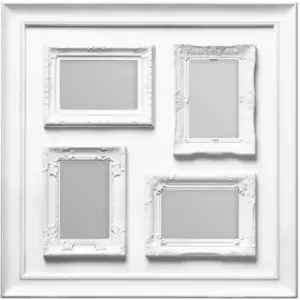 Image of Premier Housewares - 4 Photo White Plastic Multi Photo Frame