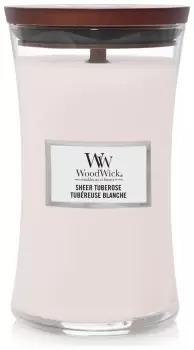 Image of Woodwick Sheer Tuberose Scented Candle 609g