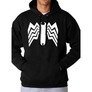 Image of Spiderman Comics - Unisex Medium Venom Logo Full Length Hoodie (Black)