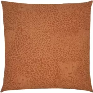 Image of Furn Hidden Cheetah Cushion Cover (One Size) (Terracotta)