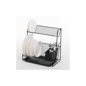 Image of Delfinware Wireware Black 2 Tier Plate Rack