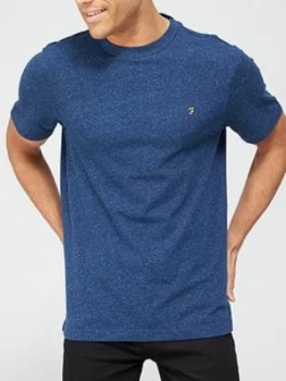 Image of Farah Melange Crew Neck T-Shirt - Blue