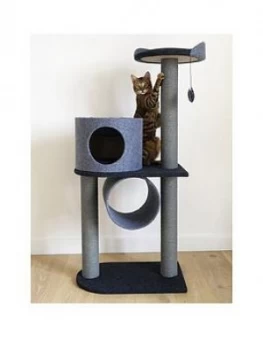 Image of Rosewood Felt Cat Double Tower - Charcoal