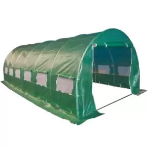 Image of Birchtree 6M L X 3M W X 2M H Polytunnel Greenhouse Galvanised 25Mm Frame 6 Section