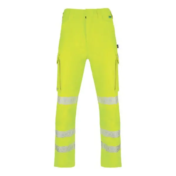 Image of Beeswift Envirowear Beeswift Envirowear High Visibility Trousers Saturn Yellow 36 EWCTRSY36
