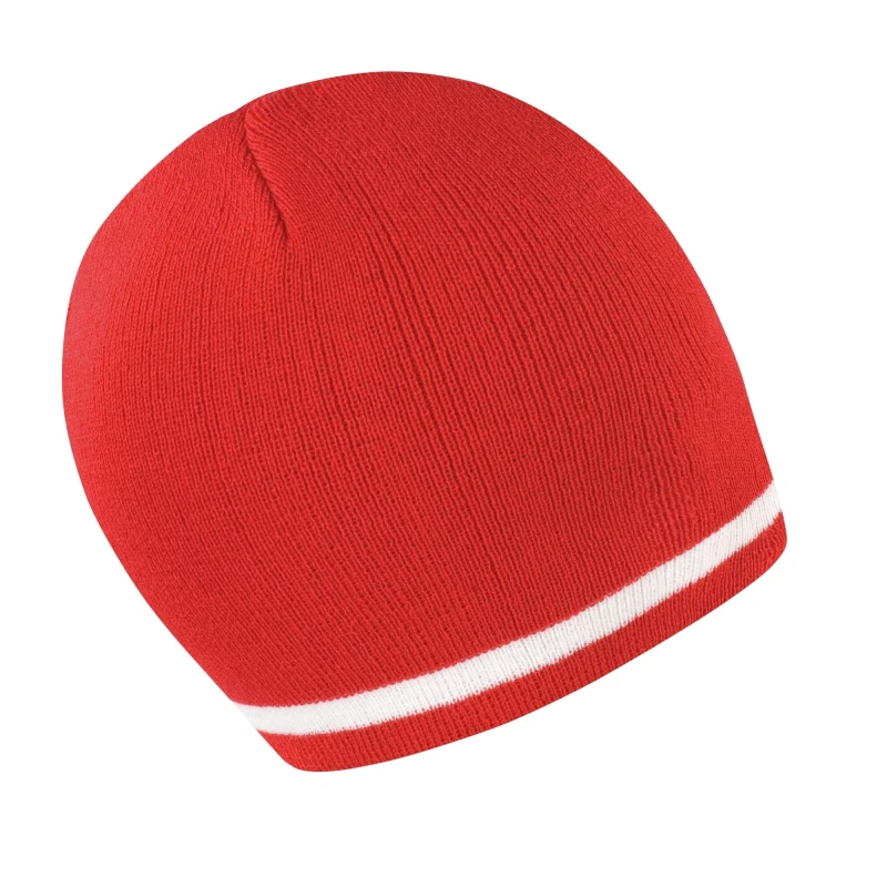 Image of Result Result Men Winter Essentials National Beanie Hat in Light Red Light Red One Size Male 5054752307912