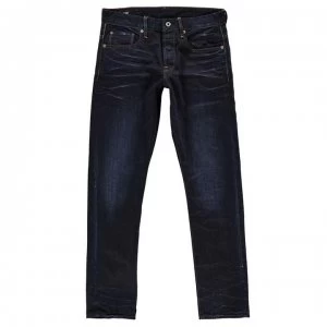 Image of G Star 3301 Tapered Jeans - dk aged
