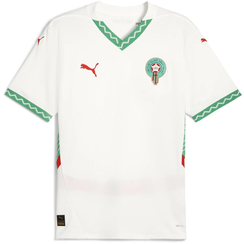 Image of Puma Morocco Away Shirt 2025 Adults White/Green male L
