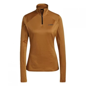 Image of adidas Terrex Everyhike Half-Zip Fleece Jacket Womens - Mesa