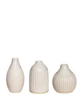Image of Sass & Belle Set Of 3 Grooved Bud Vases