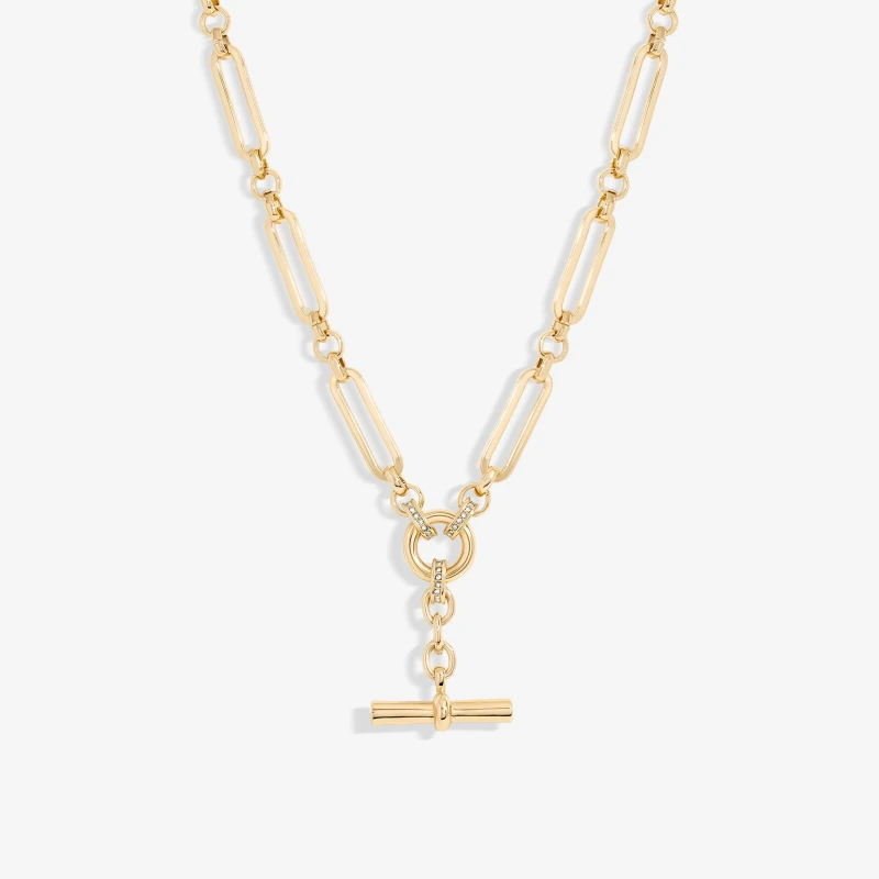 Image of Jon Richard Gold Plated T Bar Necklace Jewellery Sets One Size Gold 72197210000