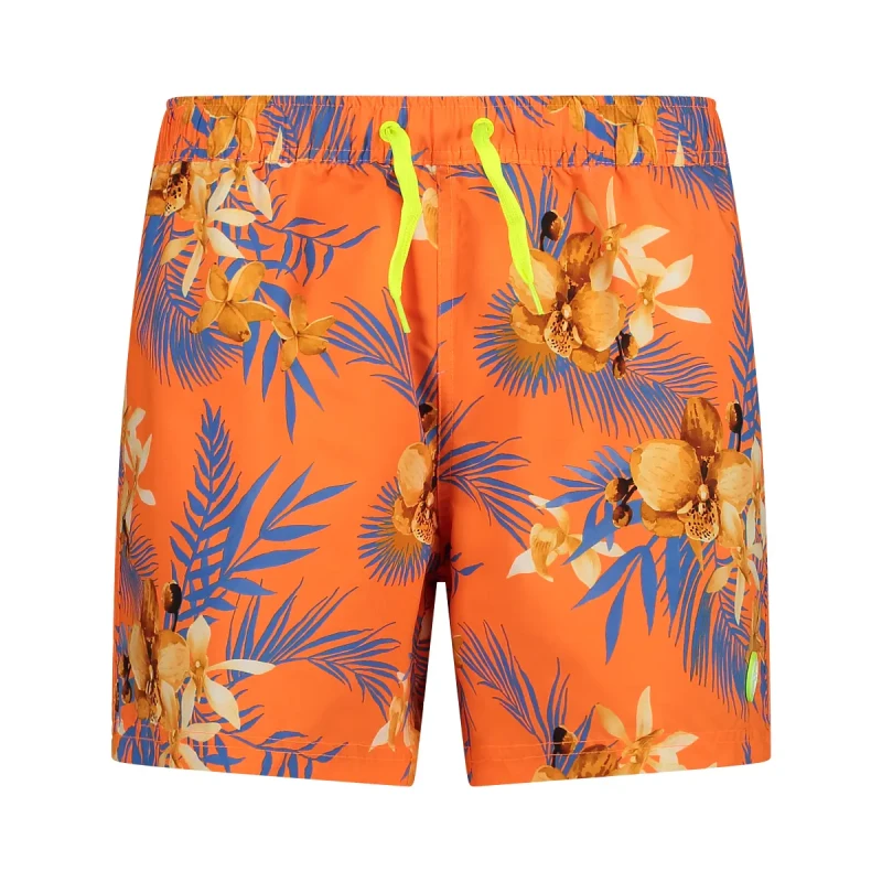 Image of Tropical patterned swim shorts CMP Orange Male XL