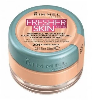 Image of Rimmel Fresher Skin SPF15 201 Classic Beige 25ml Pot