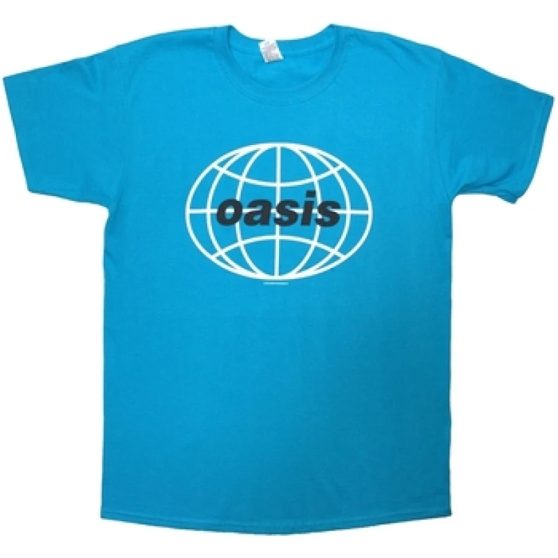 Image of Oasis Oasis Men 1998 World Tour - South America Back Print T-Shirt in Blue Size: X-Large Blue XL Male 5063750832739