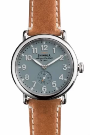 Image of Shinola Runwell 41mm Brown Leather Strap Watch S0110000024