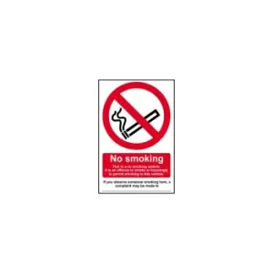 Image of No Smoking This Is A No Smoking Vehicle - Sav (100 X 150MM)