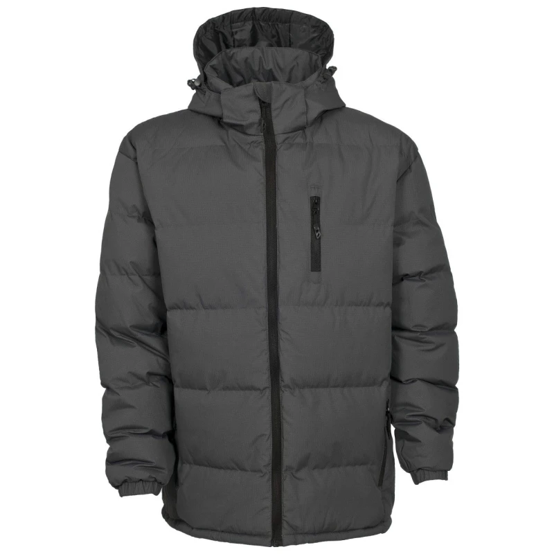Image of Trespass Trespass Men Clip Padded Jacket in Dark Grey Size: Small Dark Grey S Male 5054752060947