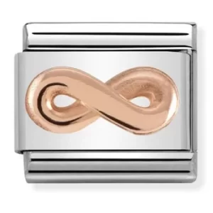 Image of Nomination CLASSIC Rose Gold Relief Infinity Charm 430106/03