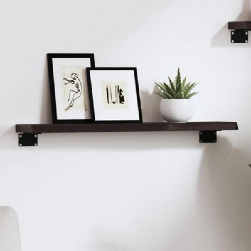Image of VIDAXL Vidaxl - Wall Shelf Dark Brown 60x10x2cm Treated Solid Wood Oak 8720845814793