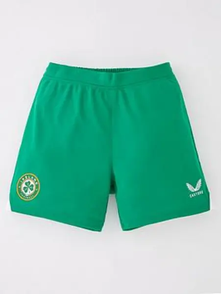 Image of Castore Junior Ireland 23/24 Home Short - Green, Size S Green VSO5Y Unisex S