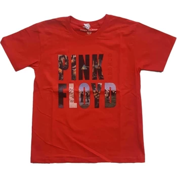 Image of Pink Floyd - Echoes Album Montage Kids 5-6 Years T-Shirt - Red