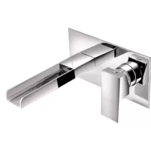 Image of Wall Mounted Chrome Basin Mixer Tap - Quadra
