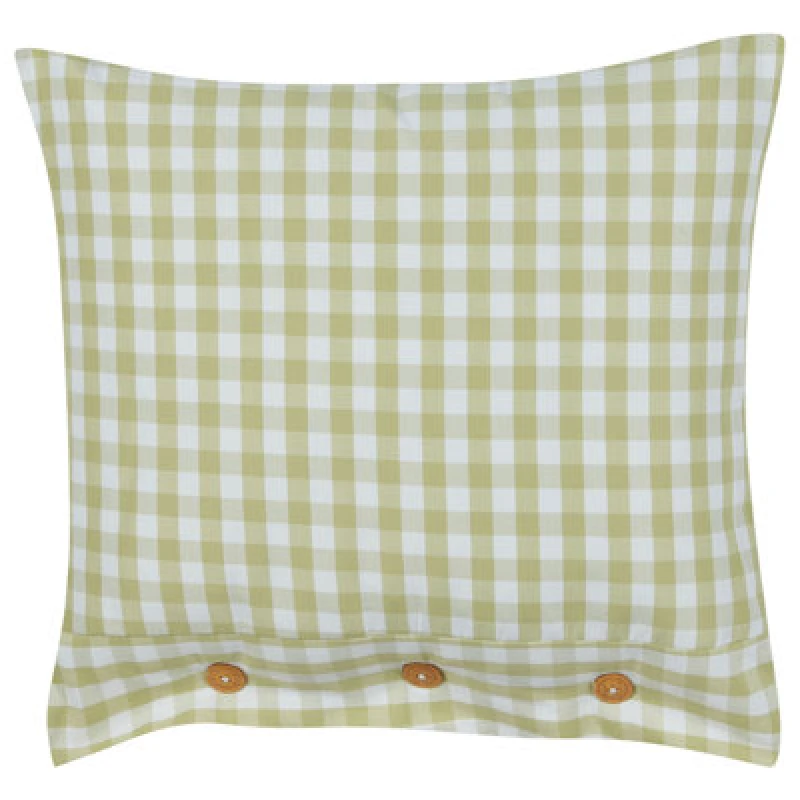 Image of Beliani Throw Cushion Talya 45 X 45cm Olive Green Checked