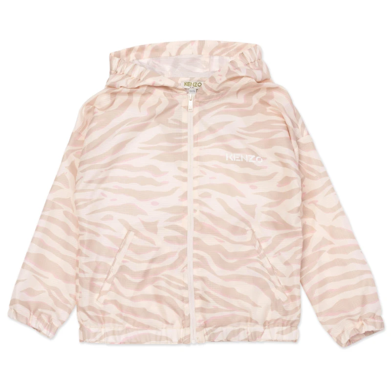 Image of Kenzo Kids Printed Water-Resistant Windbreaker Sand female 4Y