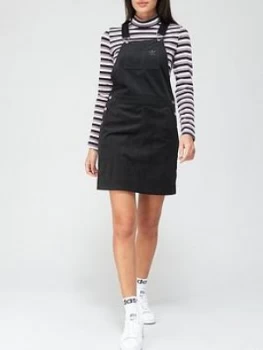 Image of adidas Originals Comfy Cords Dungaree Dress, Black, Size 6, Women